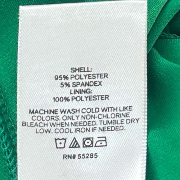 NEW Express Deep V Neck 3/4 Balloon Sleeve Bodysuit Extra Small Solid Green - Picture 7 of 7